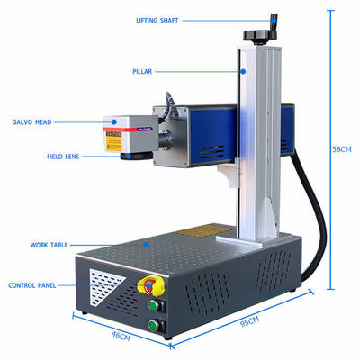 Maszyna do znakowania laserowego z włókna obrotowego 50w Portable Desktop Laser Marker