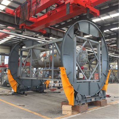 Wielkie automatyczne zwrotne rolki ISO Tank Rotator 20ft 40ft Swap ISO Tank Container Rotation Machine