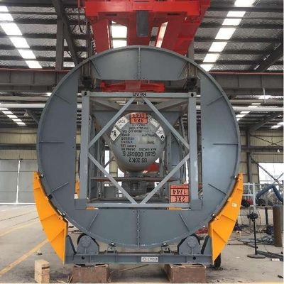 Wielkie automatyczne zwrotne rolki ISO Tank Rotator 20ft 40ft Swap ISO Tank Container Rotation Machine