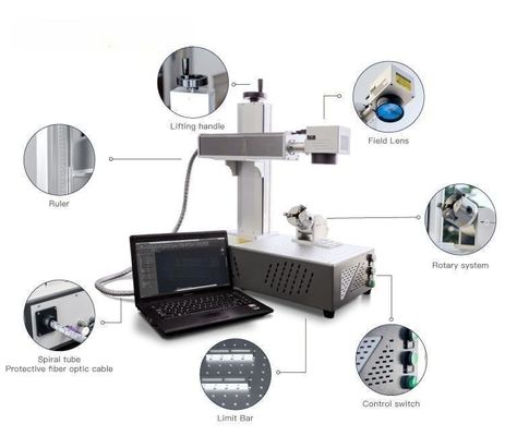 JPT 3D Przenośny laser z włókna markiera biżuteria maszyna do markowania laserowego ze stali nierdzewnej 20w