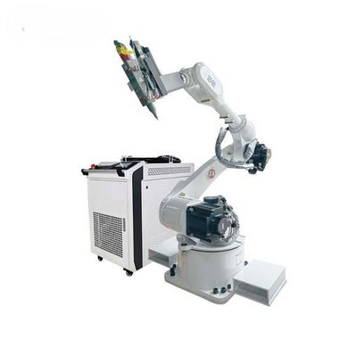 Precyzyjna maszyna do spawania laserowego z włóknem z robotem o długości ramienia 1400 mm i systemem chłodzenia wodą